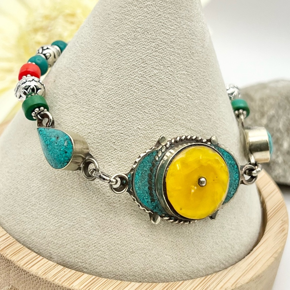 TIBETAN SILVER NEPALI BRACELET